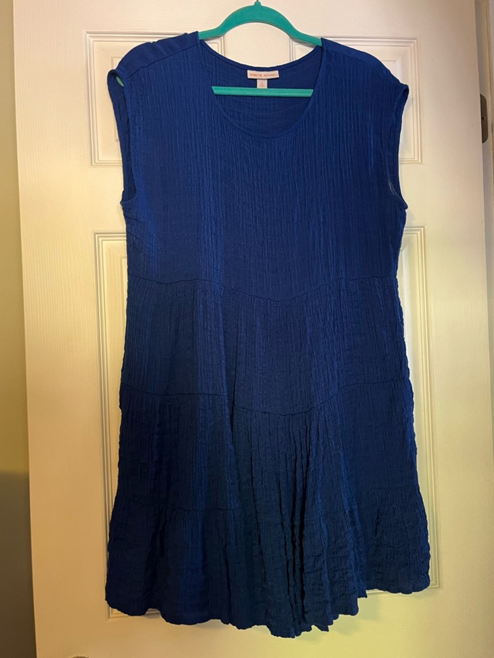 Knox Rose Deep Navy Textured Scoop Neck Tank